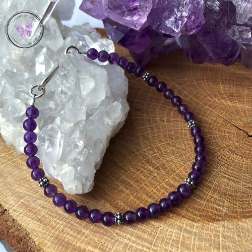 Amethyst Bracelet with Hook Clasp